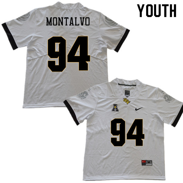 Youth #94 Anthony Montalvo UCF Knights College Football Jerseys Sale-White